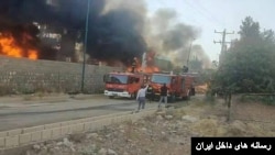 آتش‌سوزی در شهرک صنعتی دورود