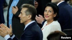 "ქართული ოცნების" არაფორმალური ლიდერი ბიძინა ივანიშვილი და სალომე ზურაბიშვილი, 2018 წლის საპრეზიდენტო არჩევნების წინ