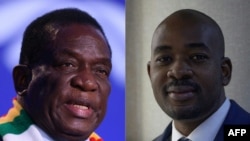 UMongameli Emmerson Mnnangagwa loMnu. Nelson Chamisa (AFP)
