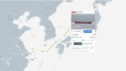 유엔 제재 북한 유조선 중국 근해서 포착...최근 러시아 기항 흔적도