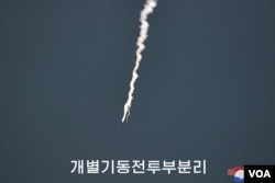 26일 북한 관영매체 조선중앙통신이 비공개 장소에서 진행한 개별기동전투부분리 모습. (화면출처: 조선중앙통신)