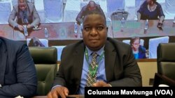 Ngonidzashe Mudekunye, chairman of Zimbabwe Parliament’s Industry and Commerce Committee in Mount Hampden, Zimbabwe, on April 22, 2024.