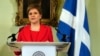 Nicola Sturgeon dalam konferensi pers di Bute House, Edinburgh, 15 Februari 2023.