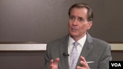 존 커비 미국 백악관 국가안보회의(NSC) 전략소통조정관이 19일 VOA와 인터뷰했다.
