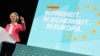 欧洲委员会主席冯德莱恩在德国柏林发表讲话。（2024年5月8日）