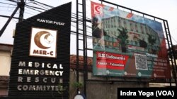 Kantor pusat Medical Emergency Rescue Committee (MER-C) Indonesia di Jakarta. (VOA/Indra Yoga)