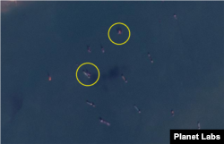 7일 포착된 환적 추정 장면. 사진=Planet Labs