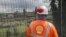 FILE - An employee at the Shell Agbada 2 flow station looks at the station from behind a gate in Port Harcourt, Sept. 30, 2015. Oil companies like Shell have often blamed theft and sabotage for oil spills, a claim contested by environmental groups. 