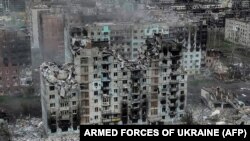 The destruction in the city of Bakhmut, Donetsk region, amid the Russian invasion of Ukraine. (Photo by Handout / Armed Forces of Ukraine / AFP)