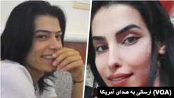 فاطمه مختاری (راست) و سعید احمدی دلجو