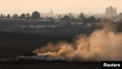 Тенк во близина на границата меѓу Израел и Газа, во услови на тековен конфликт меѓу Израел и Хамас, во Израел, 7 август 2024 година