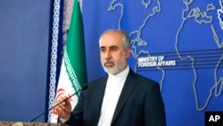 资料照片：伊朗外交部发言人纳赛尔·卡纳尼。(2022年8月11日)