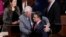 U.S. Rep. Mike Johnson, R-Louisina, is congratulated by Rep. Tom Emmer, R-Minnesota, after Johnson's election as speaker, at the Capitol in Washington, Oct. 25, 2023.