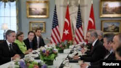 Պետքարտուղար Էնթոնի Բլինքենը Վաշինգտոնում հանդիպել է Թուրքիայի արտգործնախարար Հաքան Ֆիդանի հետ, 03/08/24