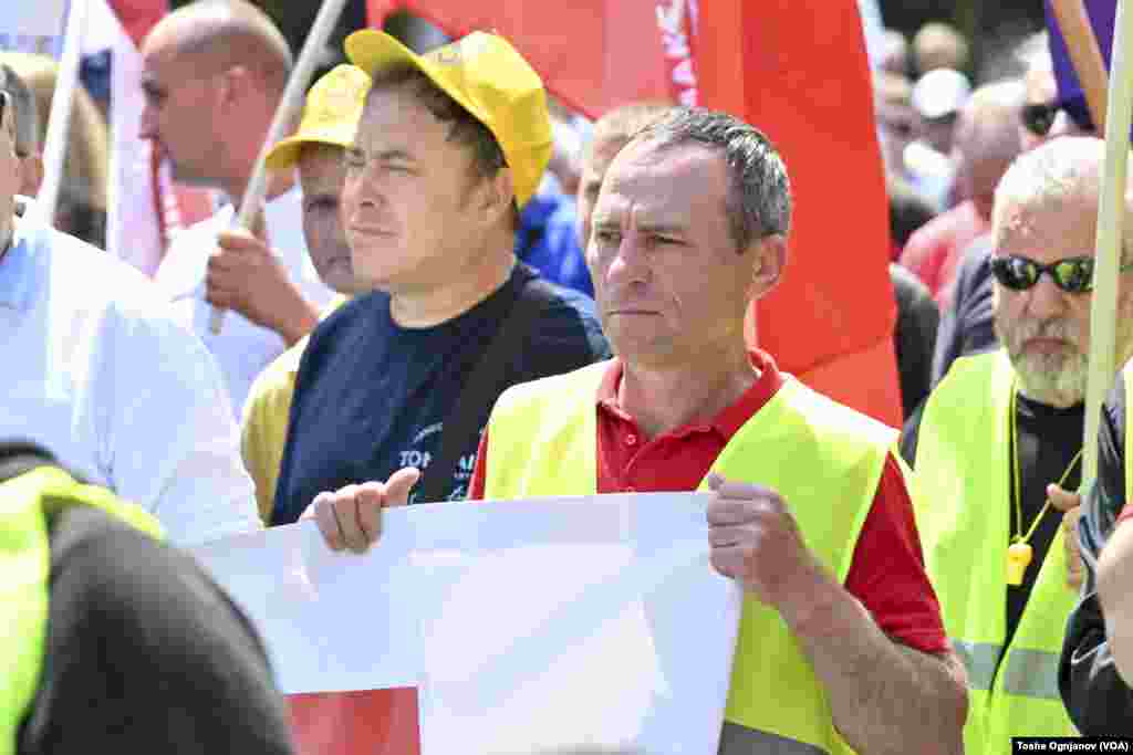  Протест на обединетите синдикати за поголеми работнички права, под мотото &bdquo;Ние работниците&ldquo;. Скопје, 1ви Мај, 2024 &nbsp; 