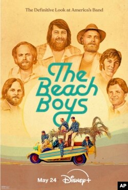 Gambar yang dirilis oleh Disney+ ini menunjukkan seni promosi untuk film dokumenter "The Beach Boys", yang disutradarai oleh Frank Marshall. (Disney+ via AP)