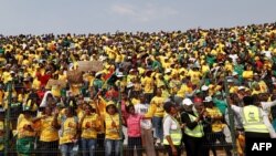 Wafuasi wa Chama tawala cha Afrika Kusini huko Soweto Septemba 3, 2023. Picha na Phill Magakoe / AFP