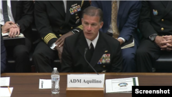 존 아퀼리노 미국 인도태평양사령관이 18일 하원 군사위원회 청문회에서 증언했다.