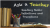 Reading Skills: Definitions and Transitions 