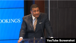 프랭크 로즈 미국 국가핵안보청(NNSA) 부청장이 13일 워싱턴의 브루킹스 연구소가 핵 억제를 주제로 개최한 대담에 참석했다. 사진 = Brookings Institute / YouTube.