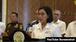 Menkeu RI Sri Muyani di Kejaksaan Agung RI, 18 Maret 2024. (YouTube/@kejaksaanri3625)