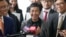 Jurnalis Maria Ressa, Pemenang Hadiah Nobel Perdamaian 2021 dan CEO Rappler, berbicara kepada wartawan setelah dibebaskan oleh Pengadilan Regional Pasig dalam kasus penghindaran pajak di kota Pasig, Filipina, 12 September 2023.