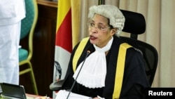 Spika wa bunge la Uganda Anita Among lakiongoza kikao cha bunge, Kampala, Uganda, March 9, 2023. 