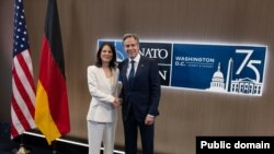 ABŞ dövlət katibi Antoni Blinken Annalena Berbok (Foto: Blinkenin X platforması)