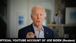 美国总统乔·拜登周二发视频正式宣布将参加明年的总统大选以求连任。(2023年4月25日, 视频截图)