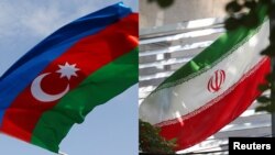 İran və Azərbaycan bayraqları