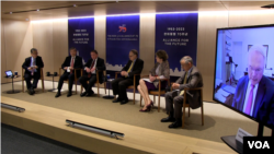 9일 워싱턴의 한미경제연구소(KEI)와 주미 한국대사관이 공동 주최한 '한미동맹 70주년' 기념 토론회에 전현직 주한미국대사들이 참석했다.