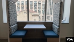 Assorted layouts and furnishings being tested at the Workplace Innovation Lab located at the Washington headquarters of the U.S. General Service Administration (GSA), August 11, 2023.