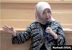 Plt. Deputi Pemenuhan Hak Anak KemenPPPA, Rini Handayani, dalam tangkapan layar.