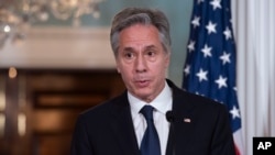 FILE — U.S. Secretary of State Antony Blinken at the State Department in Washington, Aug. 10, 2023. Blinken explained that the United States has oversight of $6 billion in Iranian funds frozen under U.S. sanctions, and 'we retain the right to freeze them.'