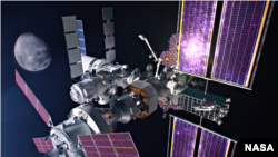 Une illustration de Gateway, la future station spatiale en orbite autour de la Lune (NASA/Alberto Bertolin, Bradley Reynolds, 11 décembre 2023) 