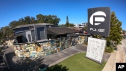 This image shows the former Pulse Nightclub — the site of the 2016 mass shooting that killed 49 patrons— sits south of downtown Orlando, Fla., Wednesday, Oct. 18, 2023. (Joe Burbank/Orlando Sentinel via AP, File)