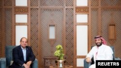 محمد‌بن سلمان، ولیعهد عربستان / عبدالفتاح السیسی، رئیس جمهوری مصر