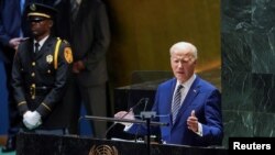 Rais wa Marekani akihutubia Mkutano wa Baraza Kuu la Umoja wa Mataifa.