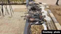 Makaman da aka karbe a hannun 'yan bindigar (Facebook/Rundunar 'yan sandan jihar Kaduna)