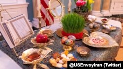 تصویری از سفره هفت‌سین وزارت امور خارجه آمریکا