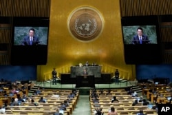 윤석열 한국 대통령이 20일 뉴욕 유엔본부에서 열린 제78차 유엔총회에서 기조연설을 했다.