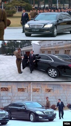 위에서 부터 김덕훈 내각총리 8세대 S클래스 리무진 · 조용원 노동당 조직비서 9세대 S클래스 일반 세단 · 최룡해 최고인민회의 상임위원장 8세대 S클래스 일반 세단. (사진출처: 조선중앙TV 화면캡쳐)