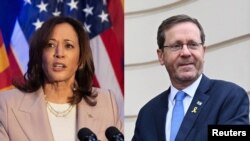 카멀라 해리스 미국 부통령·아이작 헤르조그 이스라엘 대통령