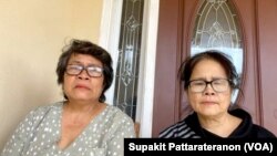 จงกลนีย์ นิชิมูระ (ซ้าย) สุวภา แสนสุภา (ขวา) ผู้ประสบภัย ไฟไหม้ป่าลุกลาม เกาะเมาวี ฮาวาย