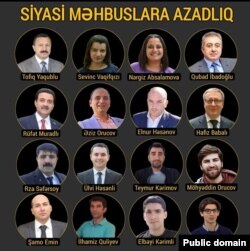 Son zamanlar həbs edilən jurnalistlər və siyasi fəallar (Mənbə: Sosial Şəbəkə)