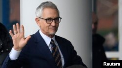 Former player and BBC presenter Gary Lineker is pictured arriving at the stadium before the match (Soccer Football - Premier League - Leicester City v Chelsea - King Power Stadium, Leicester, Britain, March 11, 2023