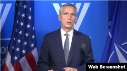 옌스 스톨텐베르그 북대서양조약기구(NATO∙나토) 사무총장이 17일 미국 워싱턴의 싱크탱크 윌슨센터에서 열린 간담회에서 발언하고 있다. 사진 = 윌슨센터 웹사이트 캡처