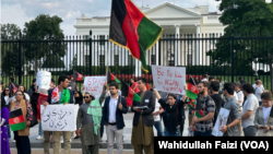 تظاهرات افغان‌ها در مقابل قصر سفید