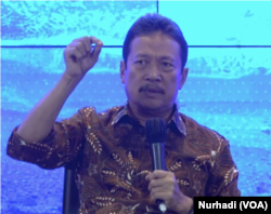 Menteri Kelautan dan Perikanan, Sakti Wahyu Trenggono memberikan keterangan kepada media di Jakarta, Rabu (31/5), dalam tangkapan layar.