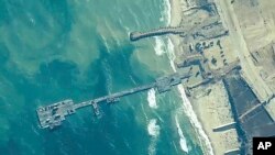 بندر شناور که ایالات متحده برای ارسال کمک های بشردوستانه مردم نوار غزه اعمال کرده است